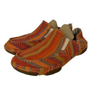 Tony Lama Womens 3R Multicolor Striped Slip-On Shoes Size 8.5B Canvas Casual